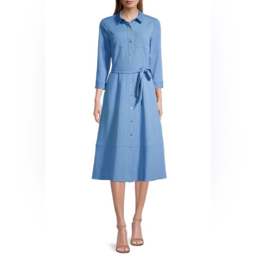 Shoshanna Finley Chambray Midi Dress Size 10